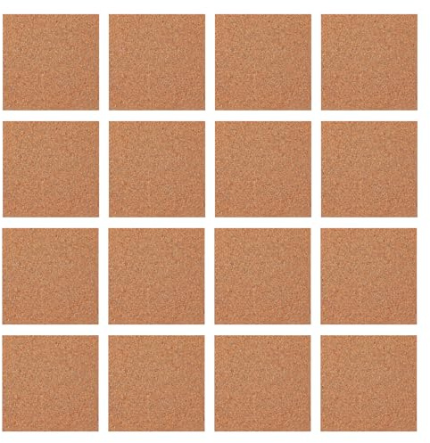 16 Stück Korkplatte Selbstklebend,Korkmatte,Kork,1mm Dick Korkplatten,Rechteckig Selbstklebende für Untersetzer, Tischdekoration,Wanddekoration,DIY Korkuntersetzer,Sheets,Backing,Coasters,Eckig,Korken