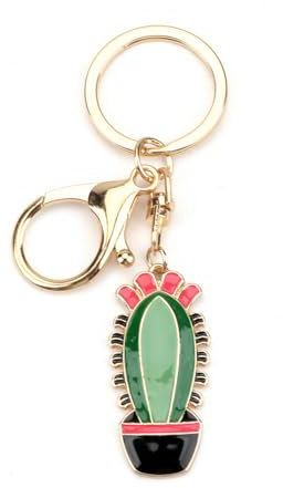 Tranbath Cactus Pendant Keychain, Personalised Keyring for Plant Lovers, Gifts for Women, Mum, Sister, Friend, Good Friend, Auntie, Inspirational and Funny Mum Gifts and More
