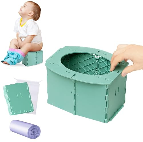 Roysmart Tragbare Kindertoilette für Kinder, Klapptoilette Töpfchen für Unterwegs, Faltbares Töpfchen, Töpfchen für Kinder, Baby Potty, Kinder Töpfchen