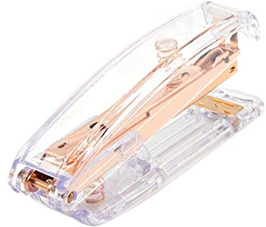 OSALADI Agrafeuse De Bureau or Rose Élégante Et Portable Accessoire Déco Pour Maison École Et Bureau Agrafeur Pour Documents