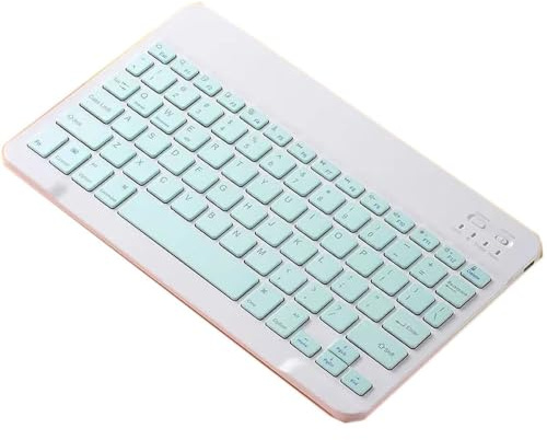 RTDPART Cyan Tablet Bluetooth-Tastatur Universal Wireless Portable Mini Externe Tastatur für 10 Zoll iPad Mobile Tablet Bluetooth-Tastatur Neu