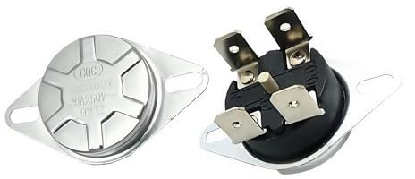 1 pz. Termostato bipolare circolare KSD302X/T KSD306 250V 20A con reset manuale, 4 piedi - Interruttore di temperatura 93, 95, 98, 125, 135 gradi(95 Degree Celsius)