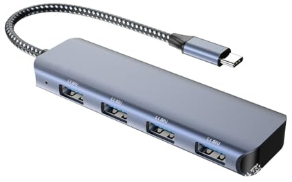 USB C Dock 10Gbps 4 Port USB 3.2 Dock USB C To USB 3.2 Dock Power Port USB C Adapter Data Dock For PC Extension Long Cable Type C To USB Hub