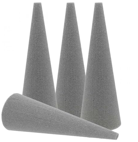 OASIS® Steckschaum Kegel SEC Trockenblumen Arrangement Grau H24cm Ø8cm 6er Pack