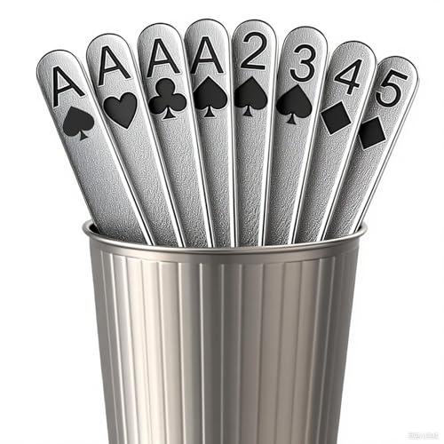 CZMYCBG 3D-gedrucktes PLA Kartendeck Standard 52-Pack Rommé-Karten Pokerkarten, für Skat Schafkopf Deutschland-Variante