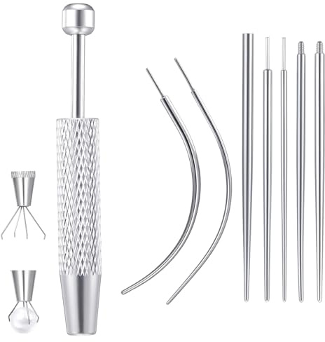 8Pcs Piercing Taper and Piercing Ball Grabber Tool for Changing Jewelry | 16G 18G Flat Back Earring Insertion Tool Body Piercing Tools Kit for Ear/Nose/Navel/Nipple/Lip/Eyebrow/Tongue