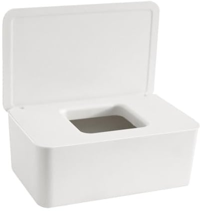 Angoily Aufbewahrungsbox Staubdicht Gesichtsmasken Multifunktionale für aus Weißem Kunststoff mit Deckel Lochdesign und für Schminktisch und Schreibtisch