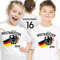 Deutschland Kinder T-Shirt zur Fussball WM 2014 personalisiert mit eigener Rückennummer und Wunschname Gr. 164