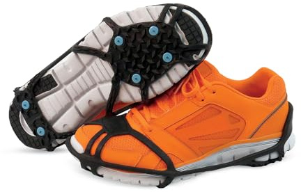 Due North Everyday Pro Ice Cleats for Walking on Ice and Snow - 12 Replaceable Ice Diamond Spikes (1Pair)