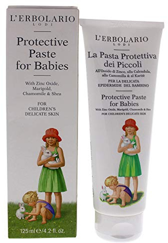 L'Erbolario Protective Paste For Babies - Natural Protective Instinct For Very Delicate Skin - Highly Effective Barrier Against Irritants - Soothing, Softening And Refreshing Properties - 4.2 Oz