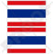 Vinyl-Aufkleber, Thailändische Flagge, 75 mm, 2 Stück