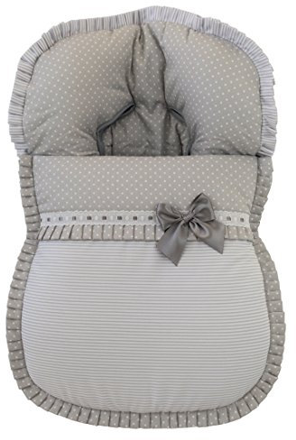 Fußsack oder Schlafsack Babytragetasche mit Schutzhülle für DOONA Gruppe 0. Verfügban mehrere Modellen und Farbene (Verona Grau)