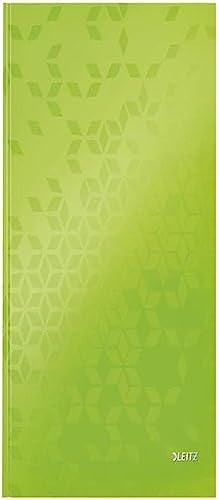 Leitz WOW Notizbuch A4 liniert, Hardcover, 160 Seiten, 80 Blatt FSC-zertifiziertes Papier (80 g/m²), Hochwertiger laminierter Einband, Fadenheftung, Für Büro, Schule oder als Tagebuch, Grün, 46251054