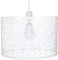 Unique Marrakech Designed Large White Metal Circular Pendant Light Shade with Floral Decor | 40cm Diameter | Maximum 60watt Bulb Allowed by Happy Homewares