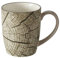 KAFFEETASSE Baum Jahresringe LEBEN creme braun 330ml Steingut 10x9cm BIRKE BAUM Wald Baumscheibe Tasse Becher Kaffeepott Birkentasse