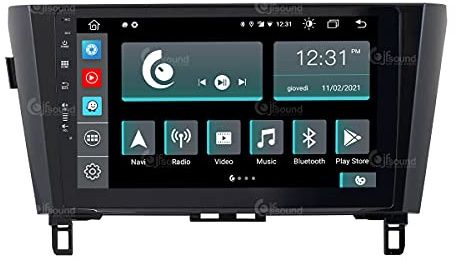 Costum Fit Car Radio for Nissan Qashqai Android GPS Bluetooth WiFi Dab USB Full HD Touchscreen Display 10 Inch Easyconnect 8-Core Processor Voice Commands