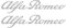 Alfa Romeo 21899 Selbstklebende Schrift Silberfarbe, 25 cm, 2 Stück