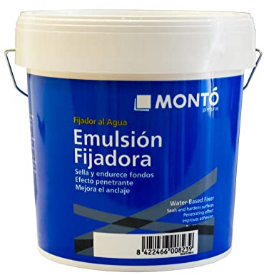 Emulsión Fijadora. Imprimación Adherente Transparente Selladora Monocomponente, Sin Olor, para Soportes de Difícil Anclaje. (4L)