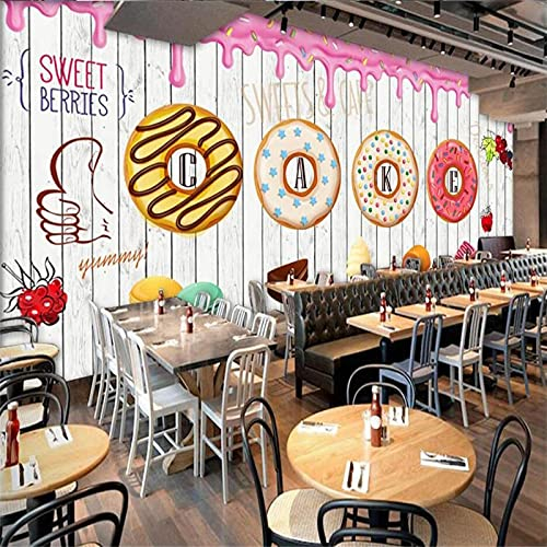 MUMUWUSG 3D-Vlies Fototapete Restaurant Brot Bunt Essen 3D Fototapete Moderne Wanddeko Wandbilder Moderne Wand Tapete Wohnzimmer Schlafzimmer Büro Flur Dekoration 250X200Cm
