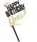 Acrylic Cake Topper Happy Birthday Queen Black Gold Crown Party Decoration Design