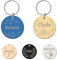 CAMAL Chapa Perro Grabada Acero Inoxidable, Placas Identificativas Perros Personalizables, Placa Perro Grabada para Collar Perro Gato, Redondo, Hueso, Corazón, Varias Formas y Tamaños Disponibles