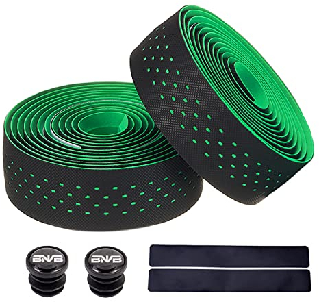PLATTBK Cycling Fahrrad Lenkerband Rutschfest und Stoßdämpfend für MTB Rennrad und Urban Cycling Inkl Abklebeband und Lenkerstopfen