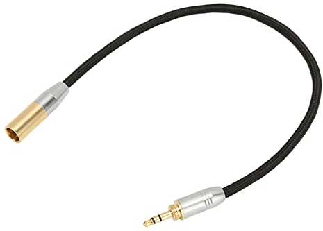 Septpenta 3,5 mm XLR Kabel Adapter, HiFi Klang Qualität, Profession Ell Vergoldet 3,5mm Männlich Zu Mini XLR 3 Pin Kabel für Mikrofon, Mixer, Kamera