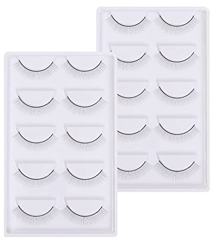 10 Pairs Eyelash Extensions Practice Training Eyelashes Lashes for Training Eyelash Extension Makeup Beginners