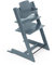Chaise haute Tripp Trapp Stokke avec Baby Set, Bleu Fjord - Chaise évolutive et réglable, adaptable de la naissance à l’âge adulte - Pratique, confortable et ergonomique - Design classique