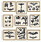 FREEBLOSS 9 Stücke Fledermaus Poster, Poster Aesthetic Bilder Set Aesthetic Dekoration Bilder Wall Art für Schlafzimmer und Wohnzimmer 20x25cm