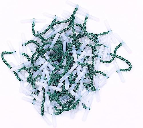 Paper Sense | 100 X 76mm Treasury Tags | Green String Tag | Plastic Ends | Paper Binders Stationery Binder Fasteners Document Ties | Office Fasteners (76mm, millimeters)