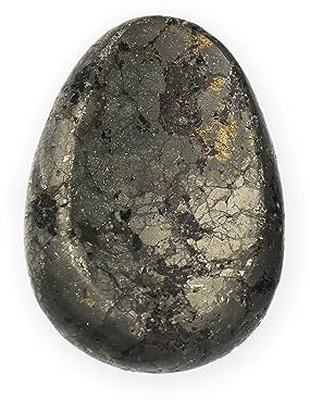NKlaus Daumenstein Pyrit Edelstein 5x3,5cm Heilstein Handschmeichler Energiebalance 14889