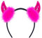 PARTY DISCOUNT NEU Haarreif Teufelshörner mit Pailletten, pink