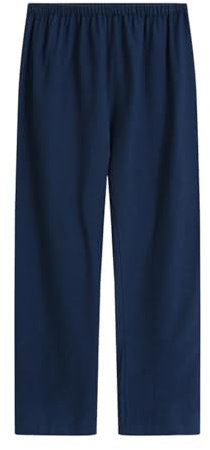 DYhxuan Schlafanzughose Herren Lang Pyjamahose Kariert Nachtwäsche Hose aus Baumwolle mit Elastischer Taille Taschen SchlafhoseLoungewear Heimhose Nachtwäsche Hose Weites Bein Freizeithose Pyjama