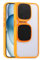 WBRSybUK Hülle Für iPhone 15/15 Plus/15 Pro/15 Pro Max, Silikon-Handyhülle Mit Weichem Rand, Klappständer Und Linsenschutzhülle, Ultradünne Hülle, 15 pro,Orange
