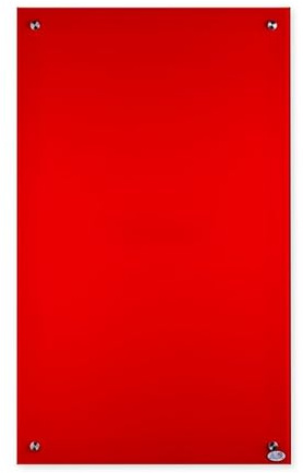Könighaus Glas Infrarotheizung 450 Watt - Smart App | Farbe: Rot, 5-12 m², Glasoberfläche, hochwertige Elektroheizung