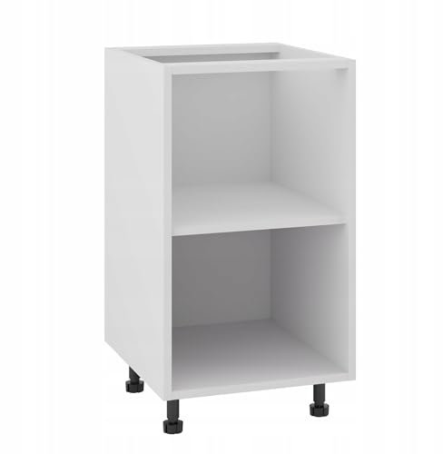 Unterschrank 45/82 mit Zubehör - modulare Küche - verstellbare Füße - Soft-Close - 18 mm Möbelplatte - einfach zu montieren - ideal für Küchen - Weiß