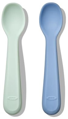OXO Tot Silicone Spoons 2 Pack - Dusk and Opal