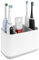 Linkidea Portaspazzolino elettrico in plastica, organizer da banco a 5 scomparti, compatibile con la serie Oral-B iO, Philip Sonicare ProtectiveClean