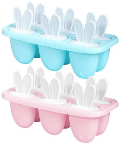 Moule À Glace À L'Oreille De Lapin 2 Pièces, Moule À Crème Glacée À 6 Compartiments, Bâton De Crème Glacée Réutilisable, Moule À Glace À La Glace, Moule À Crème Glacée Pour Enfants