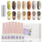 ADHERE Cat Eye Gel Nail Polish Set 12ML, 7 Colors Holographic Cat Eye Glitter Gel Polish Set Orange Brown Fall Nail Gel Polish Kit with Magnet Soak Off LED Nail Art Gel DIY Salon Gifts For Women