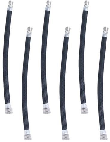 BIUDECO Verlängerungsschlauch für Fahrradpumpe 6 Stück, Flexibel, Schwarz