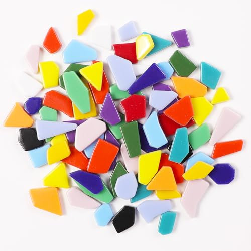 1 libbra mini irregolari enamal mosaico piastrelle di vetro per l'artigianato forniture di mosaico alla rinfusa, casuale piccole dimensioni di vetro riciclato rotto per il fai da te (RB900)