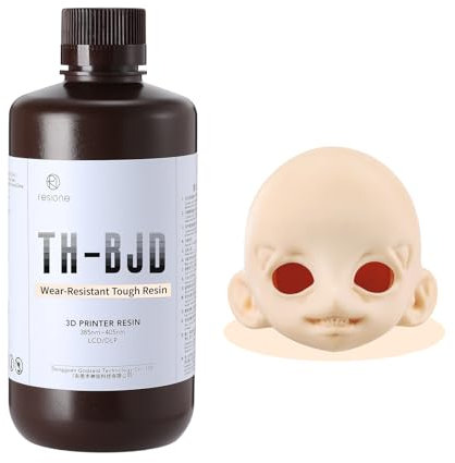 RESIONE Verschleißfestes Tough BJD Resin - Nicht-Gelbendes 3D Drucker Resin in Mehreren BJD-Farben - 3D Harz mit Langzeit-Rissbeständigkeit für 3D Druck - Cremerosa