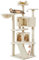 Yaheetech Árbol para Gatos 146 cm Rascador para Gatos con Escondites Cesta Torre de Escalada Gatos Medinos Castillo Juego de Gato Beige