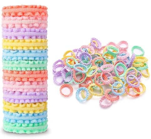 Haargummis Mädchen, Suiyeejan Baby Elastische Haargummi, Mini Nahtlose Haarbänder, Haarband Baby Mehrfarbig Soft Zopfgummi für Mädchen Kinder Kleinkinder