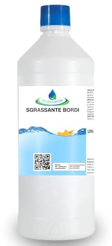 acquaverde | Sgrassante Bordi, 1 Litro di Detergente Liquido per Pulire, Sgrassare e Smacchiare Liner e Pareti della Piscina, Soluzione Alcalina contro Grasso e Sporco