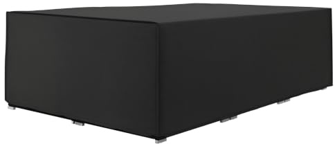 Outsunny Garden Furniture Cover Waterproof Anti-UV 222 x 155 x 67cm, Black | Oxford Fabric, Outdoor Rectangular Rattan Furniture Cover, PE Coating, Windproof