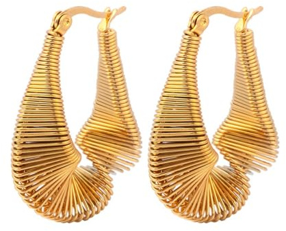 Stilvolle Ohrringe aus Edelstahl adornmt Stile Springspulen Twist Ohrhaken