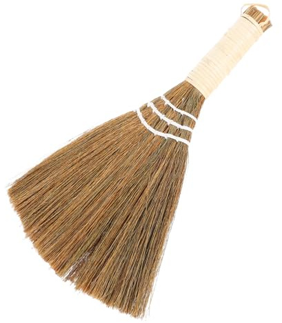 BIUDECO Miscanthus Woven Broom Soft Bristle Cleaning Supplies Portable Broom for Desk Table Top Home Cleaning Dust Brush Crumbs